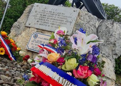 Monument commémoratif du sabotage du dépôt d'Ambérieu-en-Bugey. Photo Ville d'Ambérieu-en-Bugey.